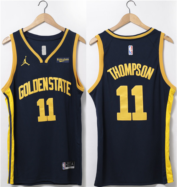 Men's Golden State Warriors #11 Klay Thompson Black Stitched Jersey